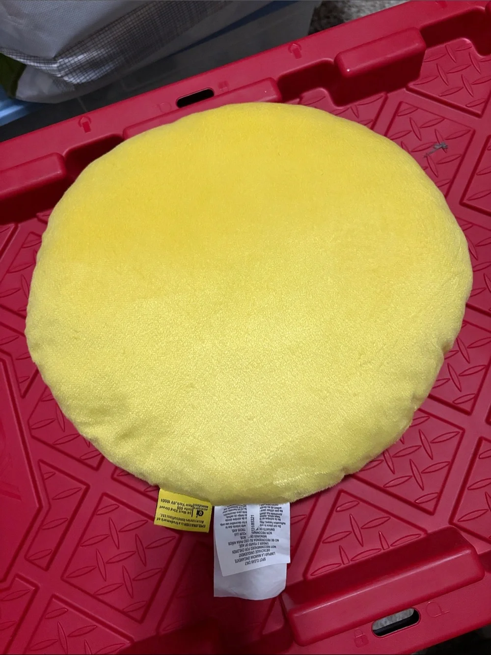 Emoji Yellow Winking Tongue-Out Plush Pillow